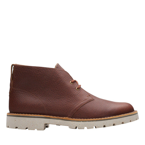Clarks Overdale Mid 26162916 Mens Brown Leather Lace Up Chukkas Boots