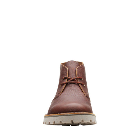 Clarks Overdale Mid 26162916 Mens Brown Leather Lace Up Chukkas Boots