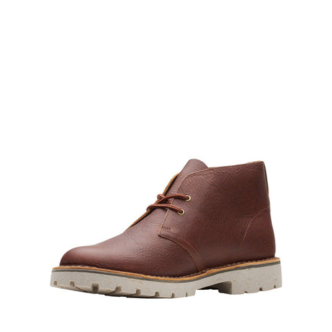Clarks Overdale Mid 26162916 Mens Brown Leather Lace Up Chukkas Boots