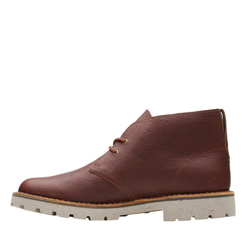 Clarks Overdale Mid 26162916 Mens Brown Leather Lace Up Chukkas Boots