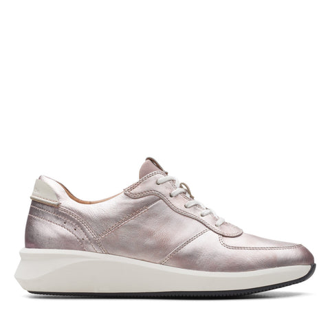 Clarks Un Rio Sprint 26163236 Womens Pink Wide Lifestyle Sneakers Shoes