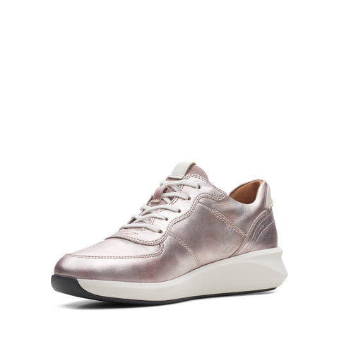 Clarks Un Rio Sprint 26163236 Womens Pink Wide Lifestyle Sneakers Shoes