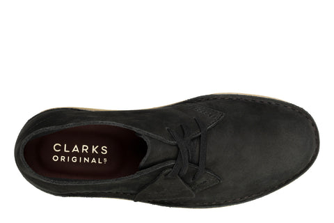 Clarks Desert Coal 26163249 Womens Black Nubuck Lace Up Chukkas Boots