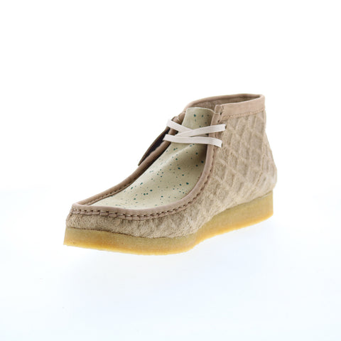 Clarks Wallabee Boot 26163444 Mens Beige Suede Lace Up Chukkas Boots