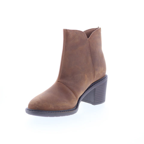 Clarks Scene Zip 26163768 Womens Brown Leather Zipper Ankle & Booties Boots
