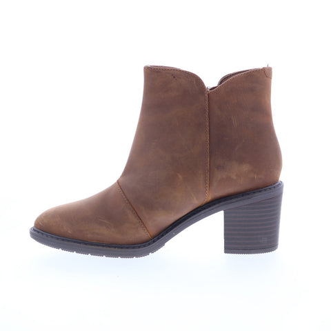Clarks Scene Zip 26163768 Womens Brown Leather Zipper Ankle & Booties Boots
