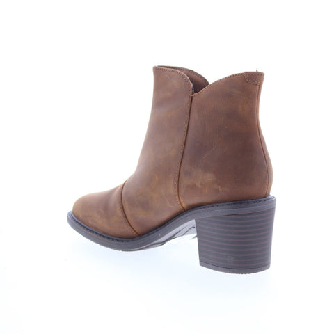Clarks Scene Zip 26163768 Womens Brown Leather Zipper Ankle & Booties Boots