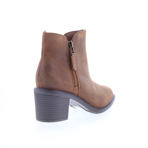 Clarks Scene Zip 26163768 Womens Brown Leather Zipper Ankle & Booties Boots