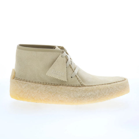 Clarks Caravan 26163853 Mens Beige Wide Suede Lace Up Chukkas Boots
