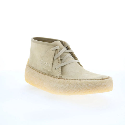 Clarks Caravan 26163853 Mens Beige Wide Suede Lace Up Chukkas Boots