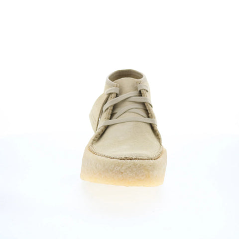 Clarks Caravan 26163853 Mens Beige Wide Suede Lace Up Chukkas Boots