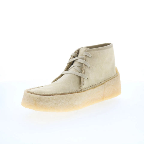 Clarks Caravan 26163853 Mens Beige Wide Suede Lace Up Chukkas Boots