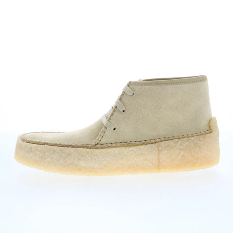 Clarks Caravan 26163853 Mens Beige Wide Suede Lace Up Chukkas Boots