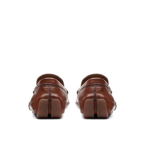 Clarks Markman Way 26163881 Mens Brown Wide Loafers & Slip Ons Penny Shoes