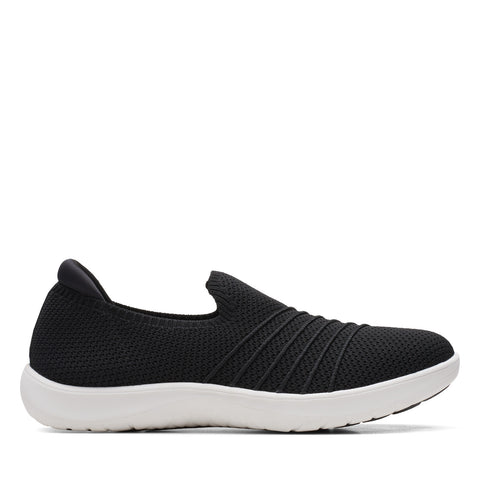 Clarks Adella Step 26164065 Womens Black Mesh Lifestyle Sneakers Shoes