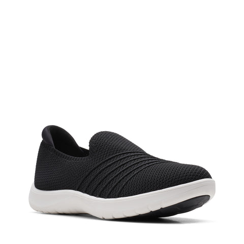 Clarks Adella Step 26164065 Womens Black Mesh Lifestyle Sneakers Shoes