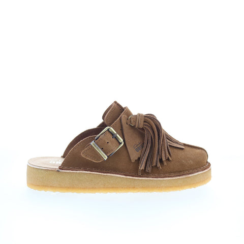 Clarks Trek Mule 26164440 Womens Brown Suede Slip On Slides Sandals Shoes