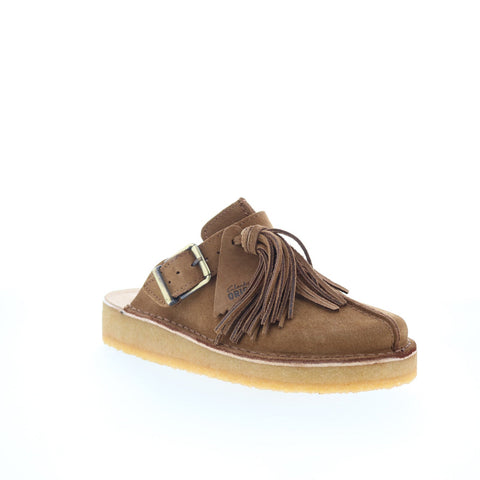 Clarks Trek Mule 26164440 Womens Brown Suede Slip On Slides Sandals Shoes