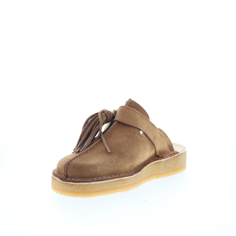 Clarks Trek Mule 26164440 Womens Brown Suede Slip On Slides Sandals Shoes