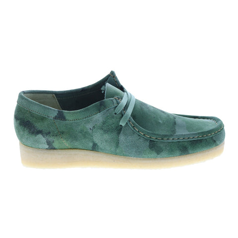 Clarks Wallabee 26164634 Mens Green Suede Oxfords & Lace Ups Casual Shoes