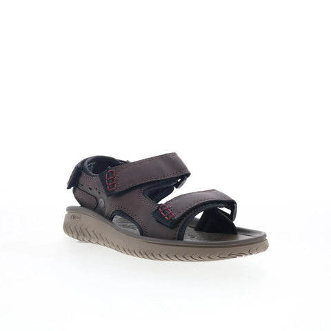 Clarks Wesley Bay 26165234 Mens Brown Leather Strap Sport Sandals Shoes