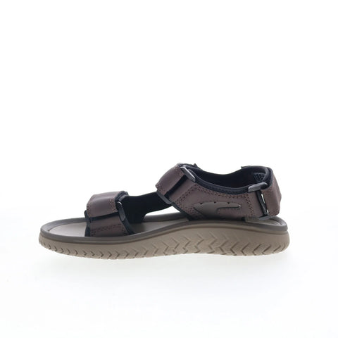Clarks Wesley Bay 26165234 Mens Brown Leather Strap Sport Sandals Shoes