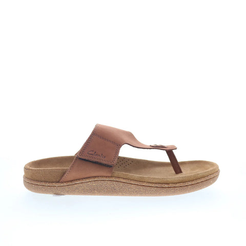 Clarks Pilton Post 26165837 Mens Brown Nubuck Slip On Flip-Flops Sandals Shoes