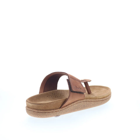 Clarks Pilton Post 26165837 Mens Brown Nubuck Slip On Flip-Flops Sandals Shoes