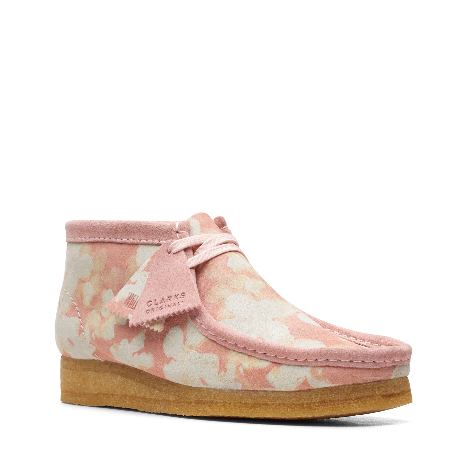 Clarks Wallabee Boot 26166096 Womens Pink Suede Lace Up Chukkas