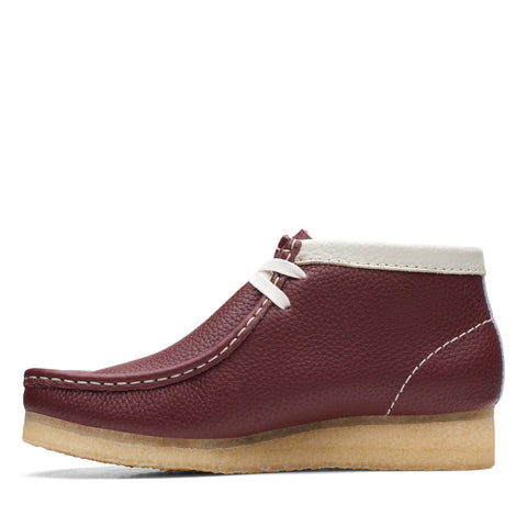 Clarks Wallabee Boot 26166098 Womens Burgundy Lace Up Leather Chukkas Boots