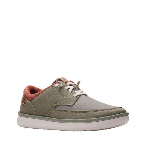 Clarks Cantal Low 26166482 Mens Green Oxfords & Lace Ups Casual Shoes