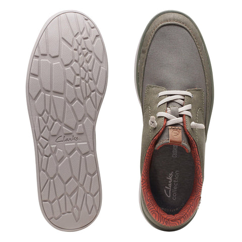 Clarks Cantal Low 26166482 Mens Green Oxfords & Lace Ups Casual Shoes