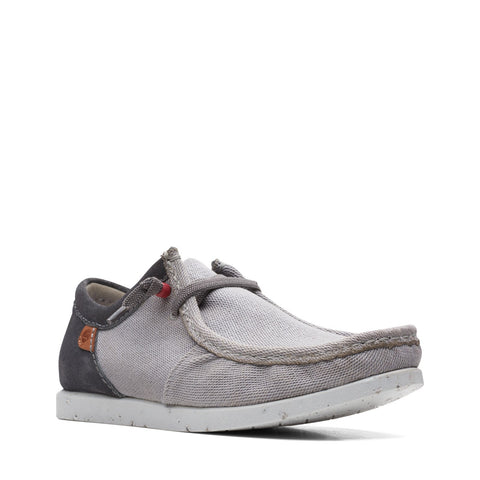 Clarks ShacreLite Moc Mens Gray Wide Oxfords & Lace Ups Casual Shoes