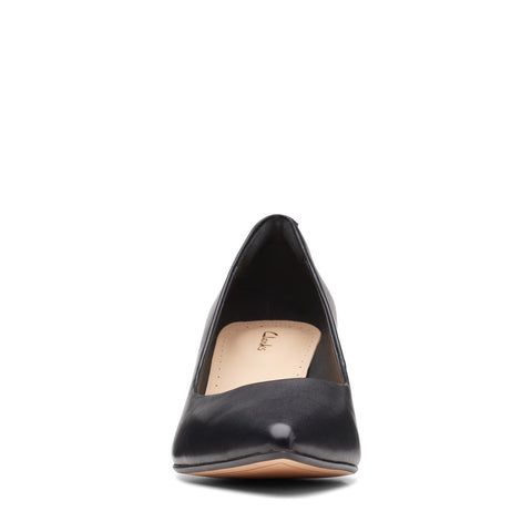 Clarks VViolet 55 Rae 26167443 Womens Black Leather Pumps Heels Shoes