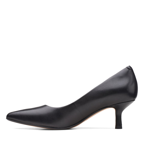 Clarks VViolet 55 Rae 26167443 Womens Black Leather Pumps Heels Shoes