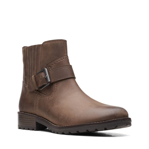 Clarks Clarkwell Strap 26167473 Womens Brown Nubuck Casual Dress Boots