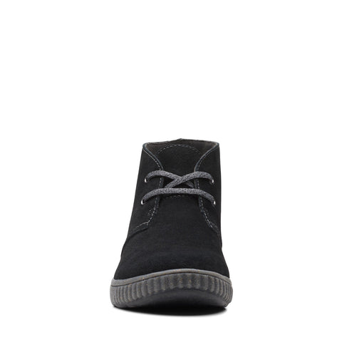 Clarks Magnolia Charm 26167480 Womens Black Wide Suede Ankle & Booties Boots