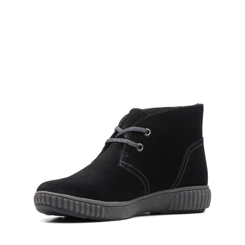 Clarks Magnolia Charm 26167480 Womens Black Wide Suede Ankle & Booties Boots