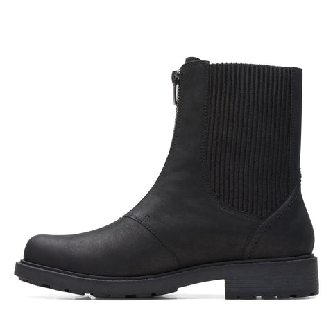 Clarks Orinoco 2 Up 26167568 Womens Black Leather Casual Dress Boots