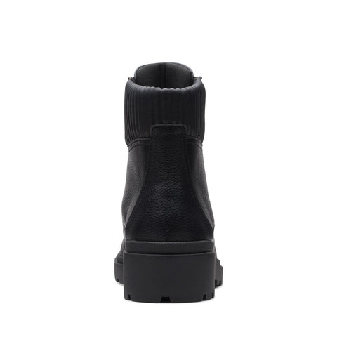 Clarks Calla Zip 26167695 Womens Black Leather Zipper Casual Dress Boots