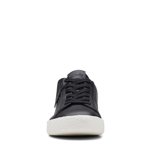 Clarks Craft Cup Walk 26167764 Womens Black Leather Lifestyle Sneakers Shoes