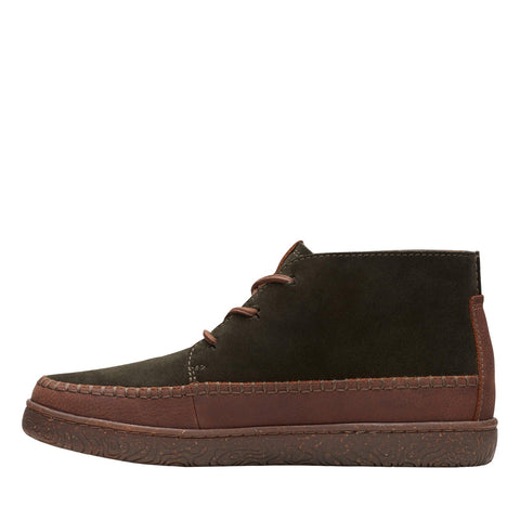 Clarks Hodson Mid 26167769 Mens Green Suede Lace Up Chukkas Boots