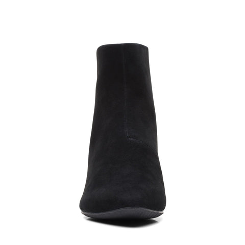 Clarks Teresa Boot 26167908 Womens Black Suede Zipper Ankle & Booties Boots