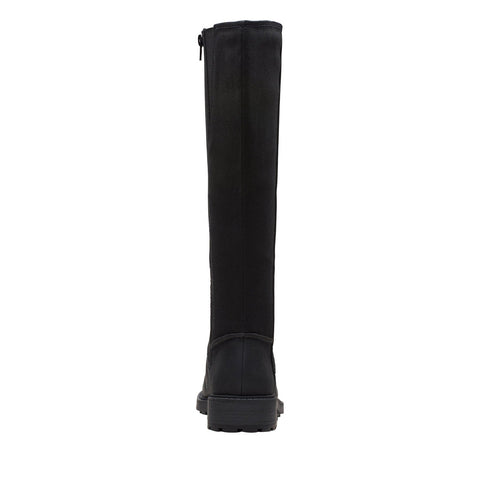 Clarks Opal Glow 26167910 Womens Black Leather Zipper Knee High Boots