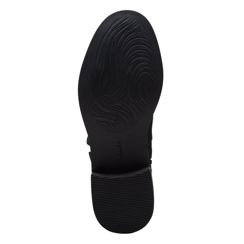 Clarks Maye Shine 26168092 Womens Black Suede Zipper Knee High Boots