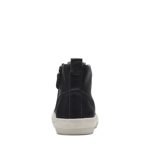 Clarks Roxby HI 26168328 Womens Black Leather Lifestyle Sneakers Shoes