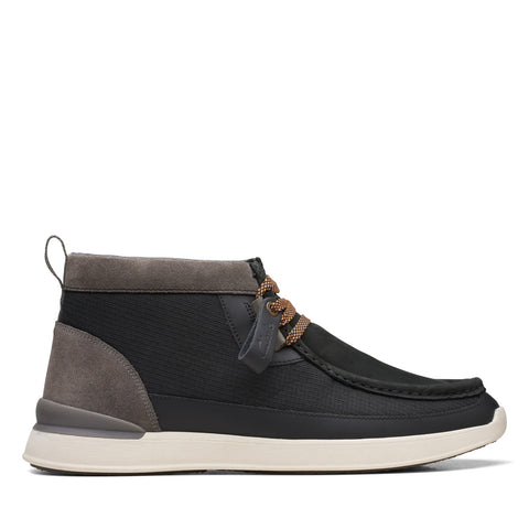 Clarks RaceLite Wally 26168331 Mens Black Canvas Lace Up Chukkas Boots