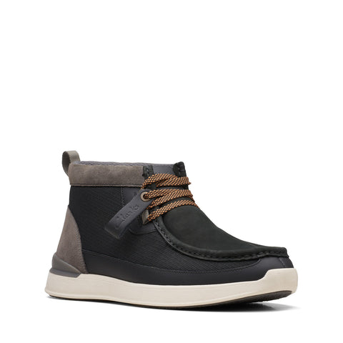 Clarks RaceLite Wally 26168331 Mens Black Canvas Lace Up Chukkas Boots