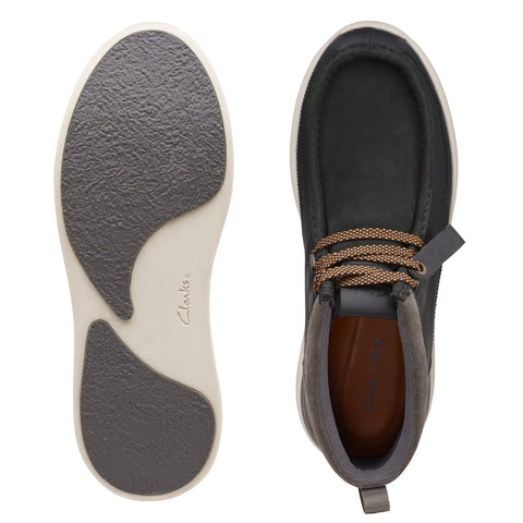 Clarks RaceLite Wally 26168331 Mens Black Canvas Lace Up Chukkas Boots