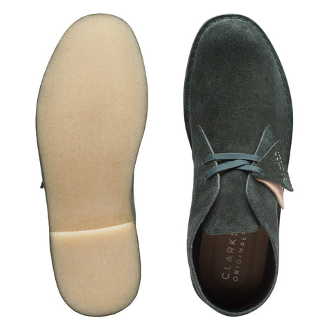 Clarks Desert Boot 26168535 Mens Green Suede Lace Up Chukkas Boots
